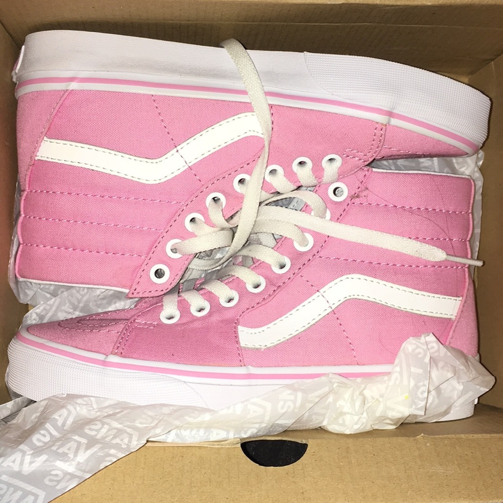 Pink high top vans